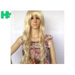 Cosplay 26 Inch Long Synthetic Wigs Pink Blue Black Blonde Color for sale