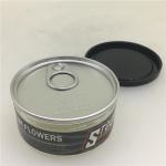 Easy Open 100ml Clear Plastic Cylinder Weed Packaging Can for sale