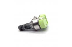China Dual 12mm Rotary Potentiometer Carbon Film 100k Volume Control 6 Pin supplier