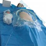 Absorbent Reinforced 40g - 60g SP / SMS / SMMS / SMMMS C-Section Surgical Drape For Caesarean Section With Collection for sale