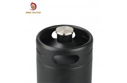 China Homebrew 64oz CO2 Mini Keg Dispenser , Matte Black Coated Mini Keg Growler Dispenser supplier