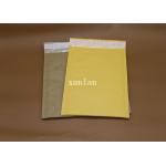 Brown / Yellow Kraft Paper Bubble Mailers Cushioned For Mailing IC Card for sale