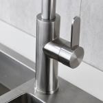 HOMEKA Single Handle High Arc Kitchen Faucet Brushed Nickel Mixer Taps OEM for sale