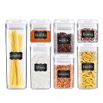 7 Pcs Plastic Food Airtight Storage Containers With Lids Multiple Size for sale