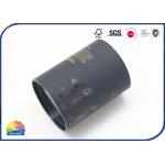 Dark Gold Pattern Composite Paper Tube With Tactile Paper Surface Plastic End for sale