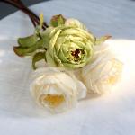 ins big-headed artificial rose, charred edge rose, artificial flower, home decoration flower, silk flower, wedding bouquet for sale