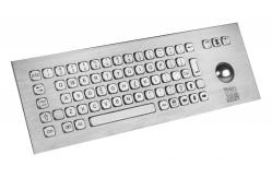 China USB Top Panel Mount 69 Keys Industrial dot braille Keyboard With Laser Trackball supplier