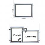Snap Frame Crystal Light Box A4 Size Crystal Window Display Hanging Lightbox for sale