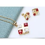 Clear Quartz Crystal Applique Crafts , Delicate Jewelry Necklace & Earrings for sale