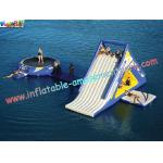 ODM Inflatable water trampoline with slide with durable 0.9MM PVC tarpaulin material for sale
