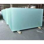 White Frosted Tempered Glass Laminated Safety Glass Square With Smooth Flat Edges