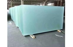 China White Frosted Tempered Glass Laminated Safety Glass Square With Smooth Flat Edges supplier
