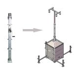 Customized Mobile Camera Unit Light Tower Build-In 7m Manual Mast for sale