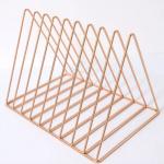 Triangle Metal Stainless Steel Houseware Desktop Bookshelf
