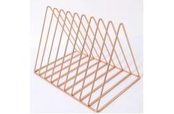China Triangle Metal Stainless Steel Houseware Desktop Bookshelf supplier