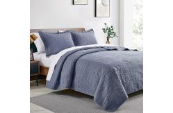 China 3 Piece King Size Bedspreads Soft  Summer Quilt Microfiber 100% Polyester supplier