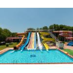 Fiberglass Mat Racer Water Slide Cluster Rainbow Water Slide 6m Height