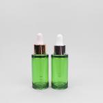 30cc PETG Green Dropper Bottle Luxury Dropper Bottles With Squeeze Top for sale