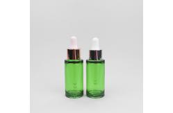 China 30cc PETG Green Dropper Bottle Luxury Dropper Bottles With Squeeze Top supplier