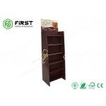 CMYK Printing POS Floor Standing Cardboard Shelf Display Rack For Chocolate