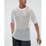 Blank White Mesh Oversized T Shirt , Drop Shoulder Oversized T Shirt Anti Pilling for sale