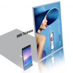 A1/A2/A3/A4 Glass LED Ultra Thin Lightbox Display Aluminum Advertising Poster Frame for sale