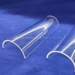 Custom High Temperature Resistant Transparent Semicircular  Quartz Glass Tile for sale
