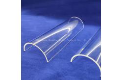 China Custom High Temperature Resistant Transparent Semicircular  Quartz Glass Tile supplier