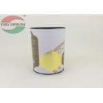 Anti-rust Movable Metal Lid Kraft Paper Tube Packaging For Coffee for sale