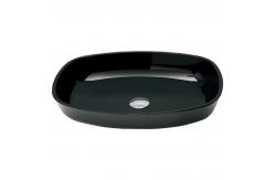 China High Glossy Black Tempered Bathroom Wash Basins Smooth Interior And Exterior supplier