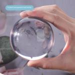 D60mm Clear Acrylic Ball Logo Print  Unisex For Sports Toy for sale
