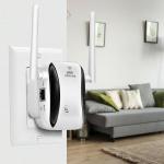 300M Small Steamed Repeater Signal Amplifier Wifi Repeater Router Dual Antenna for sale