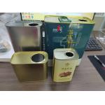Custom Printed Polished Olive Oil Tins With Cylindrical Shape And Various Capacities for sale