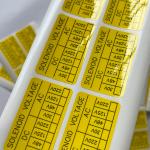 Synthetic Paper Vinyl Tamper Seal Stickers Custom Printing Die Cut Label Sticker