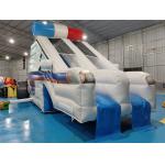 Customized Backyard Inflatable Slide Police Patrol Wagon Carton Inflatable Double Dry Slides For Kids for sale