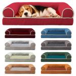 Eggshell Cotton Filling Elegant Grey Pet Sofa Bed With Non Slip Bottom for sale