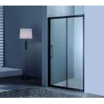 Sliding Shower Doors 120*190cm Size 5/6mm Tempered Glass Aluminium Black Frame for sale