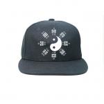 Ying Yang Silk Print Flat Brim Snapback Hats Size 56-60cm Character Style for sale