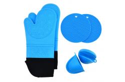China Heat Resistant Silicone Oven Mitts Pot Holders Sets For Baking supplier