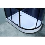 Stylish Shower Room With Matt Black And Tempered Glass For Customizable