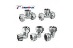 China Demountable Straight Pex Compression Fittings With Chrome Plated Finish supplier