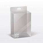 Flat Packed Square Transparent Plastic Cosmetic Boxes for sale