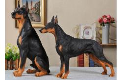 China Resin Material Simulation Dog For Garden Decoration / Home Security supplier