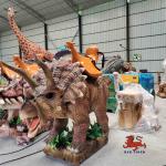 Indoor Animatronic Triceratops Ride On Dinosaur Customized Size for sale