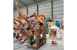 China Indoor Animatronic Triceratops Ride On Dinosaur Customized Size supplier