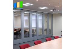 China Wood Movable Partition Walls With Tempered Glass For Conference Room supplier