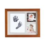 Wooden Baby Hand and Footprint Photo Frame Sweet Memory Newborn Baby Ink Kit for sale