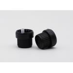 CRC Essential Oil Plastic Screw Caps Plastic Black With Insert 18mm Tamper Evident