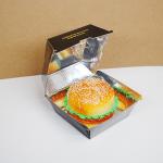 Food Grade Paper Cardboard Burger Disposable Fast Food Packaging Burger Box Customization for sale