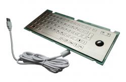 China Dust Proof Panel Mount Keyboard Flat Keys Trackball For Machines supplier